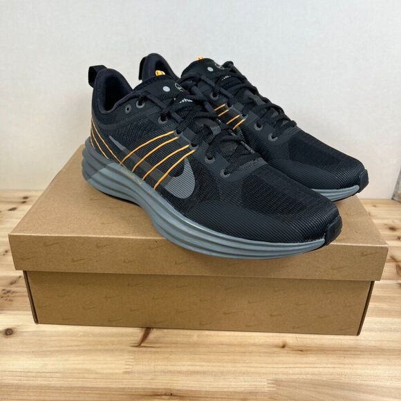 Nike Lunar Roam running shoes Mens 11 Black Smoke Grey Laser Orange NEW in Box - Picture 3 of 12